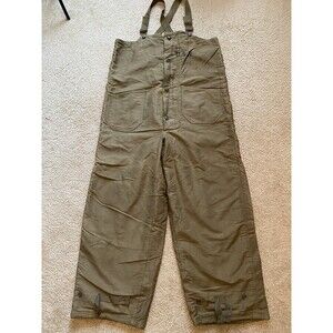 US NAVY ~ Men Sz M~ 1940's WW2 N1 Cold Weather Wool-Lined Deck Bibs Overalls Vtg